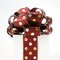 LaRibbons 2 1/2" Holiday Wired Ribbon | Rust Lame w/ Metallic Dot | 10 Yard Roll